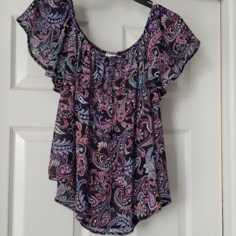 Sheer off shoulder top